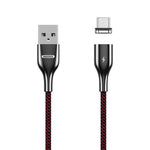 Cabo de Dados Trançado em Poliéster Bicolor com Atração Magnética REMAX RC-158m 3A USB para Micro USB para Carregamento e Transmissão, Comprimento do Cabo: 1m, Micro USB