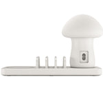 HQ-UD12 Estação de carregamento para telemóvel universal 4 em 1 40W QC3.0 3 portas USB + carregador sem fios com luz LED em forma de cogumelo, Comprimento: 1,2m, ficha US