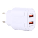 LZ-022 Carregador de Viagem 5V 2.4A Duas Portas USB, Ficha EU