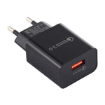LZ-706 Carregador de Viagem QC3.0 Porta USB Única, Ficha EU