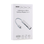 Adaptador Leitor de Câmara S-206 3 em 1 Macho 8 Pinos para 2 x USB 3.0 + Fêmea 8 Pinos, S-206