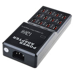 W-858 Dock de Carregamento Rápido USB com 12 Portas 12A Carregador Inteligente de Secretária AC100-240V, Ficha US, Ficha US
