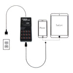 W-858 Dock de Carregamento Rápido USB com 12 Portas 12A Carregador Inteligente de Secretária AC100-240V, Ficha US, Ficha US