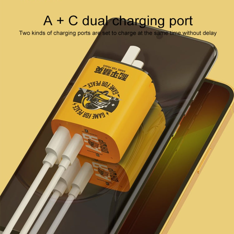 Carregador de Viagem Rápido ROCK T42 PD 20W USB + Tipo C / USB-C com Portas Duplas, Plugue CN
