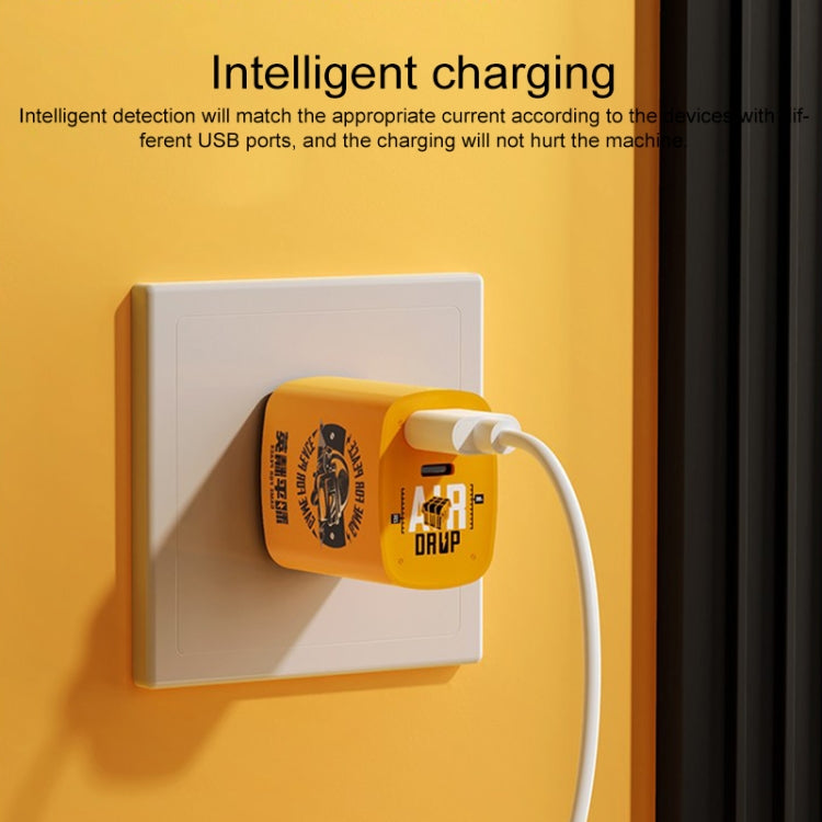 Carregador de Viagem Rápido ROCK T42 PD 20W USB + Tipo C / USB-C com Portas Duplas, Plugue CN