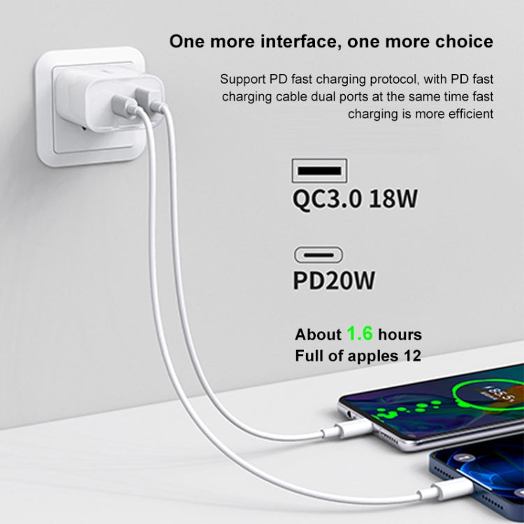 WK WP-U53 Carregador QC3.0 20W USB Type-C Maxspeed PD Carregador Rápido