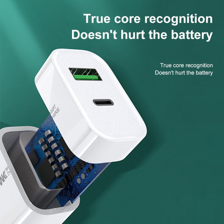 WK WP-U53 Carregador QC3.0 20W USB Type-C Maxspeed PD Carregador Rápido