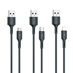 Cabo de dados de carregamento rápido 3A USB para 8 pinos WK WDC-136, USB para 8 pinos (preto), USB para 8 pinos (branco)
