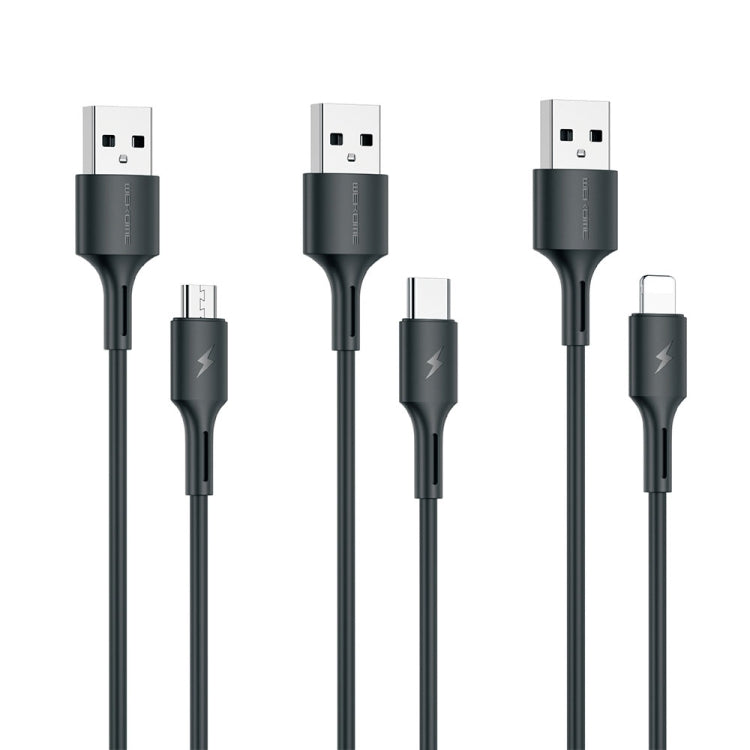 Cabo de dados de carregamento rápido 3A USB para 8 pinos WK WDC-136, USB para 8 pinos (preto), USB para 8 pinos (branco)