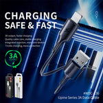 Cabo de dados de carregamento rápido 3A USB para 8 pinos WK WDC-136, USB para 8 pinos (preto), USB para 8 pinos (branco)