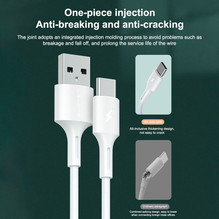 Cabo de dados de carregamento rápido 3A USB para 8 pinos WK WDC-136, USB para 8 pinos (preto), USB para 8 pinos (branco)