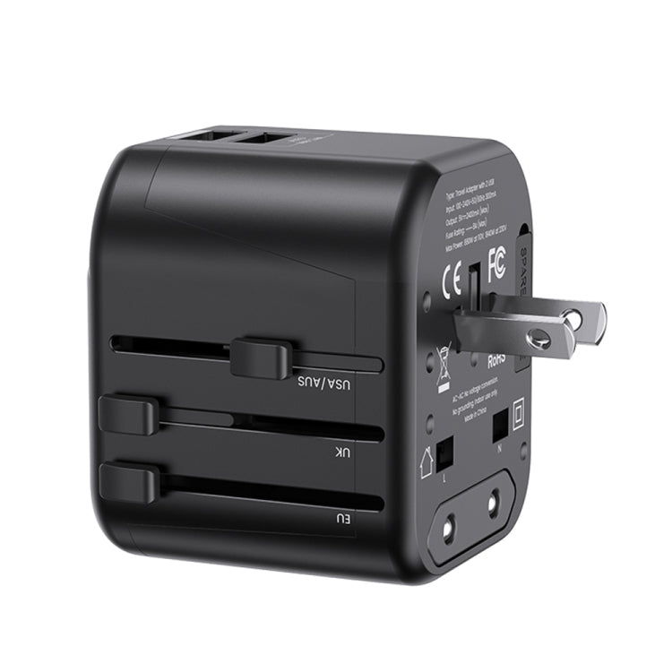 Carregador de viagem universal multi plug USAMS US-CC173 T55 12W, US-CC173 T55
