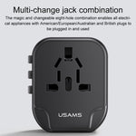 Carregador de viagem universal multi plug USAMS US-CC173 T55 12W, US-CC173 T55