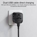 Carregador de viagem universal multi plug USAMS US-CC173 T55 12W, US-CC173 T55