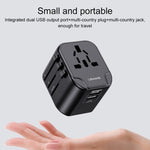 Carregador de viagem universal multi plug USAMS US-CC173 T55 12W, US-CC173 T55