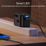 Carregador de viagem universal multi plug USAMS US-CC173 T55 12W, US-CC173 T55