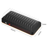 Base de carregamento rápido USB de 100W com 15 portas WLX-815, carregador inteligente com suporte para telemóvel e tablet, ficha US 100W, ficha EU 100W, ficha UK 100W, ficha AU 100W