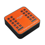 Estação de carregamento inteligente com ecrã digital USB de 200W e 40 portas WLX-840, AC100-240V, ficha UK (preto+laranja), ficha UK