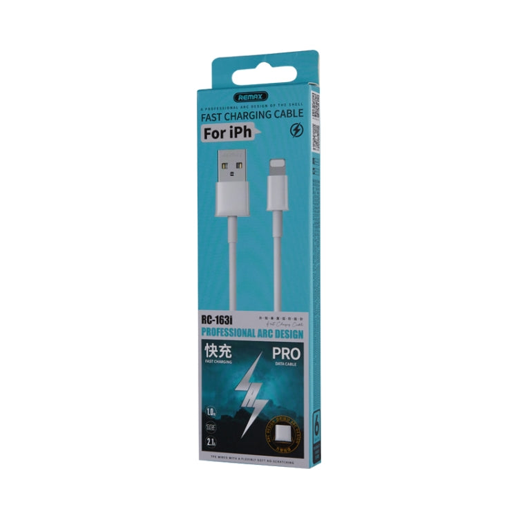 Cabo de dados Pro de carregamento rápido 2.1A 8 pinos Remax RC-163i, comprimento: 1m, 8 pinos