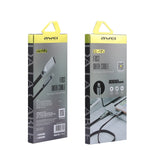AWEI CL-95 Cabo de Dados Portátil de Carregamento Rápido USB para 8 Pinos TPE + Liga de Alumínio, 2A, Comprimento: 1m