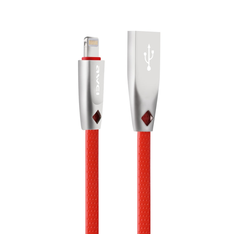 AWEI CL-95 Cabo de Dados Portátil de Carregamento Rápido USB para 8 Pinos TPE + Liga de Alumínio, 2A, Comprimento: 1m