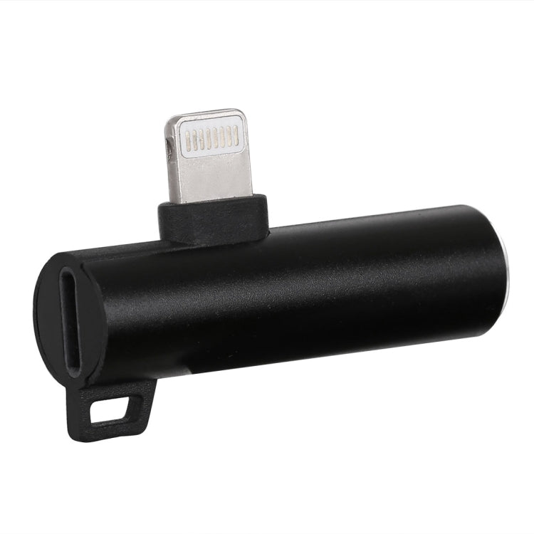 Adaptador de áudio e carregamento 2 em 1 com cabeça esférica 8 pinos + 3,5 mm para 8 pinos macho