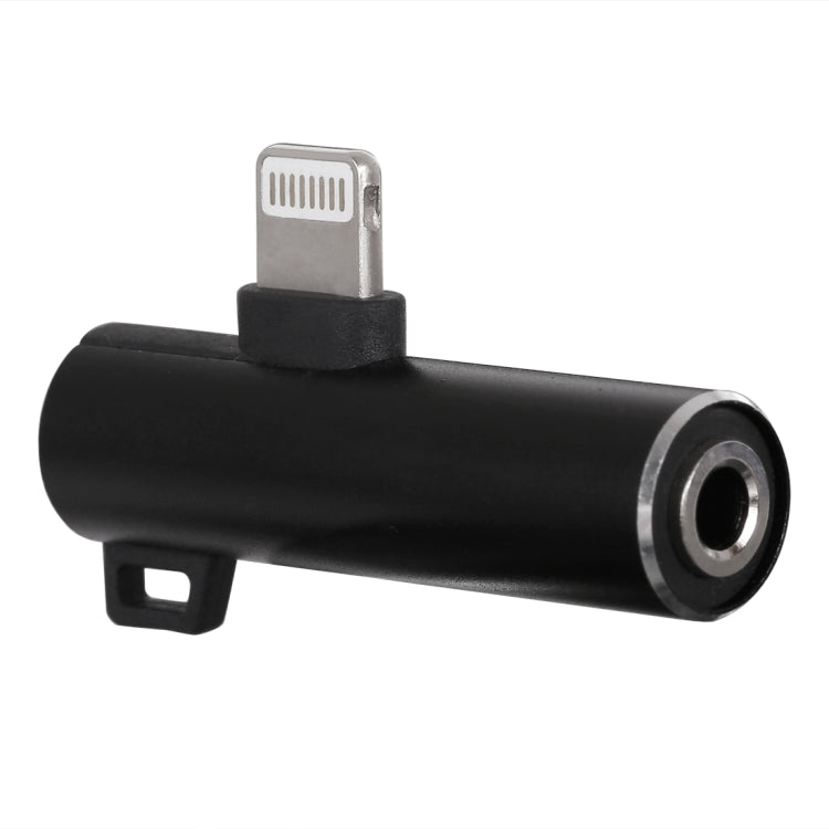 Adaptador de áudio e carregamento 2 em 1 com cabeça esférica 8 pinos + 3,5 mm para 8 pinos macho