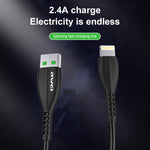 Cabo de carregamento USB para 8 pinos awei CL-115L 1m 2.4A