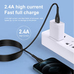 Cabo de carregamento USB para 8 pinos awei CL-115L 1m 2.4A