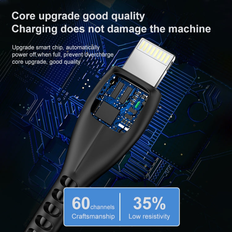 Cabo de carregamento USB para 8 pinos awei CL-115L 1m 2.4A