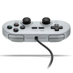 8Bitdo SN30 PRO Comando USB com Fio para Switch / Steam / PC, SN30 PRO Com Fio (Cinza)