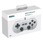 8Bitdo SN30 PRO Comando USB com Fio para Switch / Steam / PC, SN30 PRO Com Fio (Cinza)