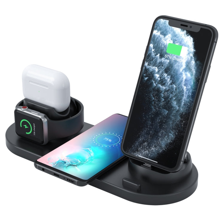 Carregador Sem Fios HQ-UD15-upgraded 6 em 1 para iPhone, Apple Watch, AirPods e Outros Telemóveis Android