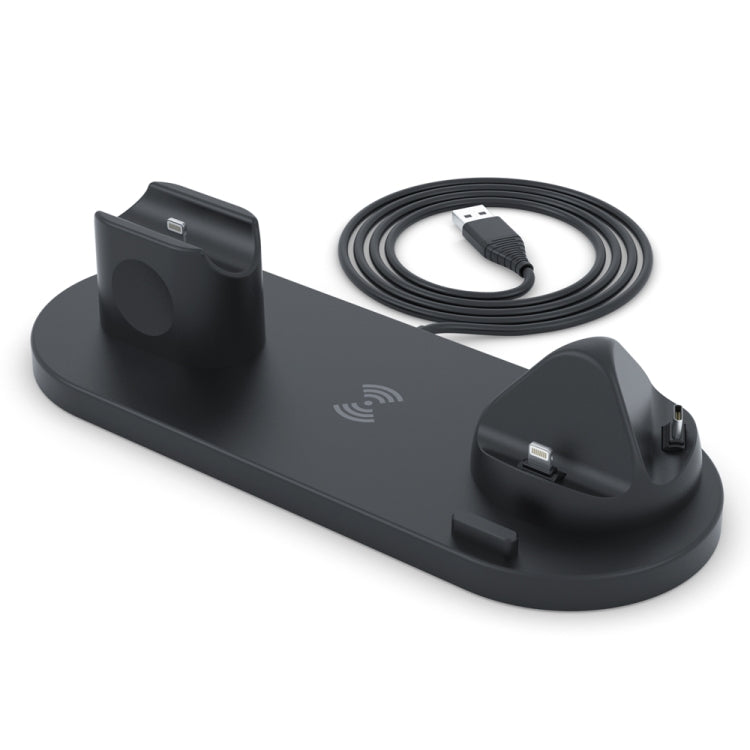 Carregador Sem Fios HQ-UD15-upgraded 6 em 1 para iPhone, Apple Watch, AirPods e Outros Telemóveis Android