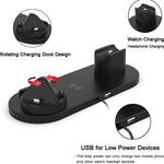 Carregador Sem Fios HQ-UD15-upgraded 6 em 1 para iPhone, Apple Watch, AirPods e Outros Telemóveis Android