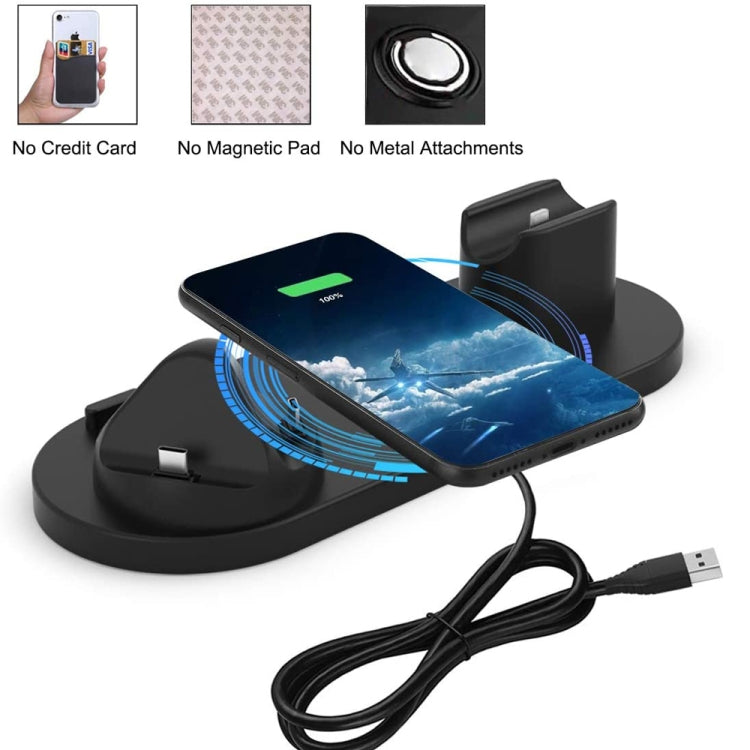 Carregador Sem Fios HQ-UD15-upgraded 6 em 1 para iPhone, Apple Watch, AirPods e Outros Telemóveis Android