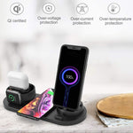 Carregador Sem Fios HQ-UD15-upgraded 6 em 1 para iPhone, Apple Watch, AirPods e Outros Telemóveis Android