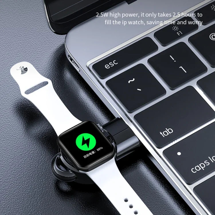 Carregador Sem Fios Magnético Portátil Universal K02 para Apple Watch Series 6 / 5 / SE / 4 / 3 / 2 / 1