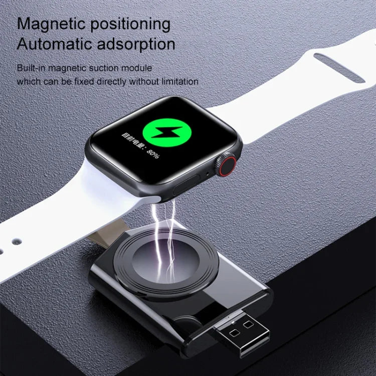 Carregador Sem Fios Magnético Portátil Universal K03 para Apple Watch Series 6 / 5 / SE / 4 / 3 / 2 / 1