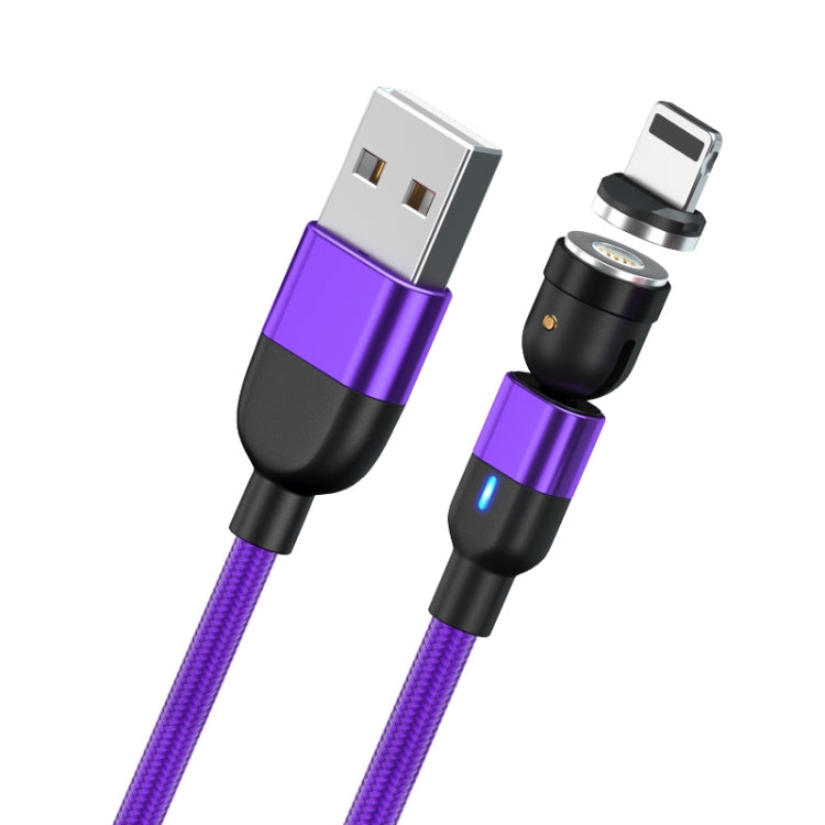 Cabo de Sincronização e Carregamento de Dados Magnético Giratório 540 Graus USB para 8 Pinos 3A, 2m 8 Pinos