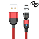 Cabo de Sincronização e Carregamento de Dados Magnético Giratório 540 Graus USB para 8 Pinos 3A, 2m 8 Pinos