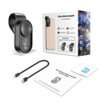 Microscópio para smartphone APEXEL APL-MS001 100X com luz LED, APL-MS001