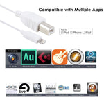 Cabo Piano / Piano Eletrónico MIDI Adaptador 1m 8 Pinos para Tipo-B Macho, 8 Pinos