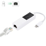 Cabo Adaptador de Rede Ethernet LAN NK107A1 8 Pinos para RJ45 para Série iPhone / iPad, Comprimento Total: 16cm