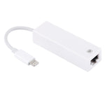 Cabo Adaptador de Rede Ethernet LAN NK107A1 8 Pinos para RJ45 para Série iPhone / iPad, Comprimento Total: 16cm