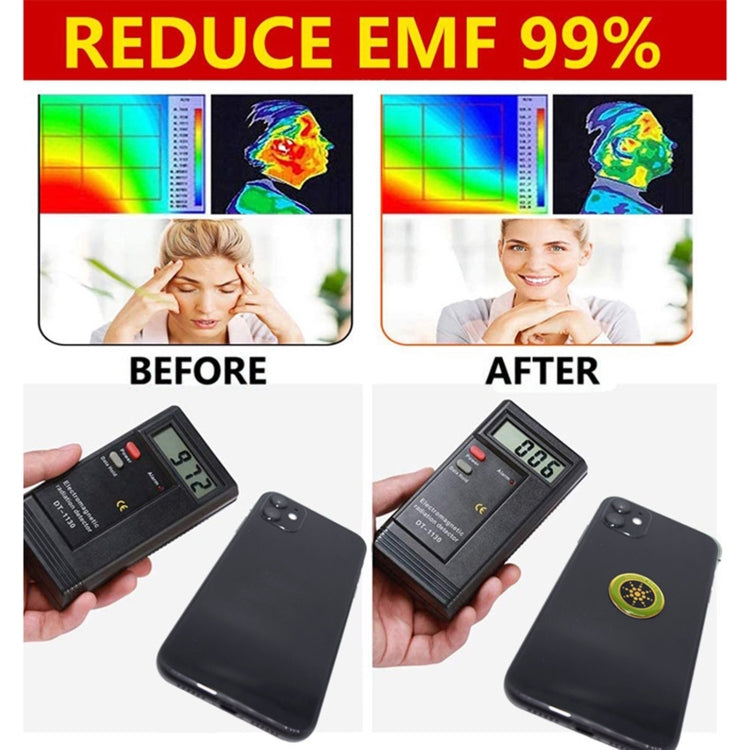 Autocolante Anti Radiação Eletromagnética para Telemóvel, 1 unidade