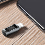 ROCK Adaptador portátil de auscultadores conversor áudio USB-C/Type-C para 8 pinos 2.1A