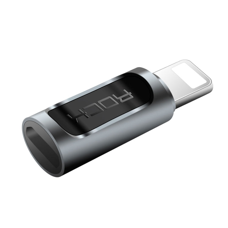 ROCK Adaptador portátil de auscultadores conversor áudio USB-C/Type-C para 8 pinos 2.1A