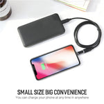 ROCK Adaptador portátil de auscultadores conversor áudio USB-C/Type-C para 8 pinos 2.1A