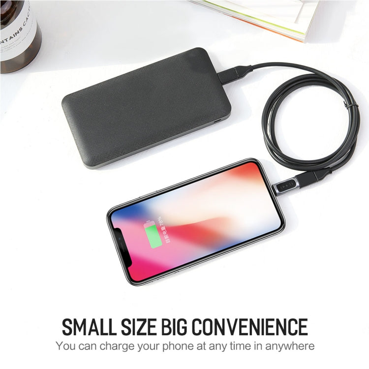 ROCK Adaptador portátil de auscultadores conversor áudio USB-C/Type-C para 8 pinos 2.1A